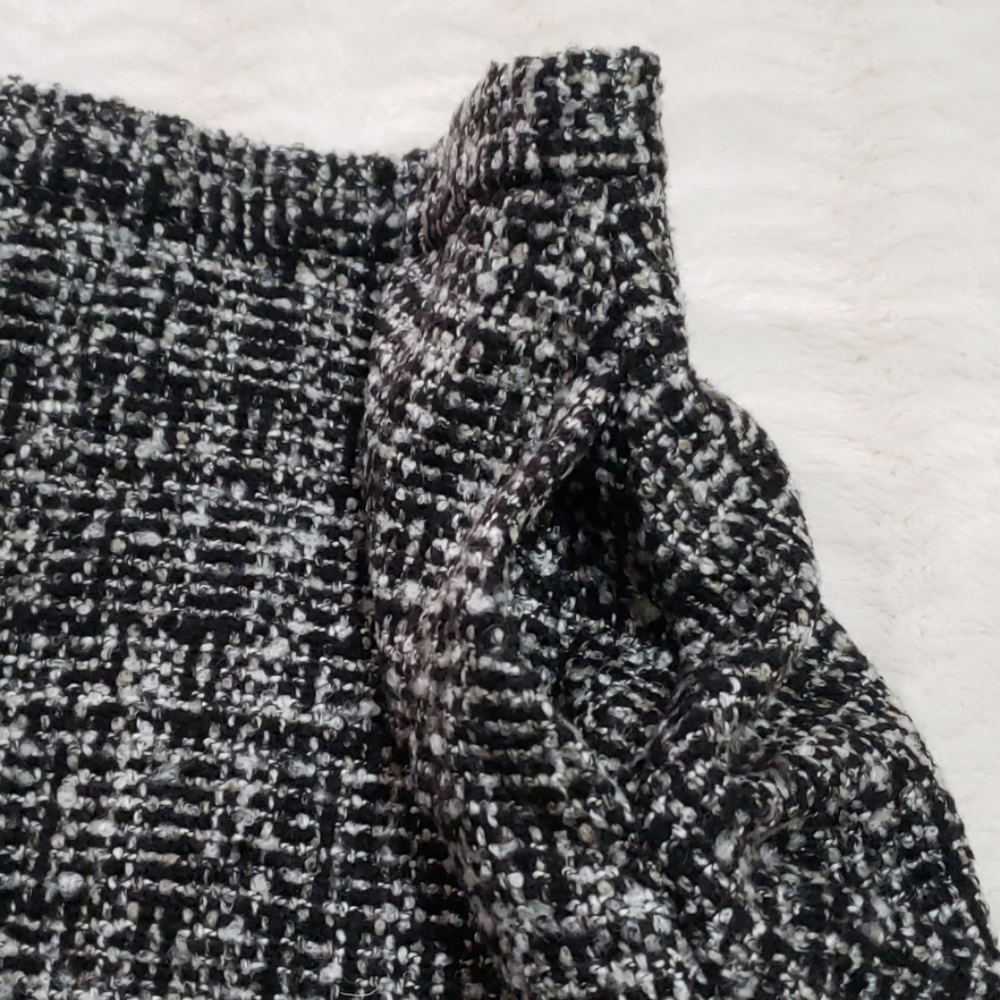 NWT Banana Republic black&gray tweed circle skirt - Picture 7 of 8